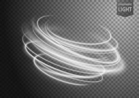 Abstract White Twist of Light with A Background, Isolated and Easy to Edit, Vector Illustration