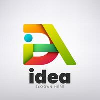 Idea Logo Design, Creative Initials Monogram Company, Vector Illustration