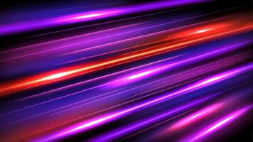 Light Trails, Long Time Exposure Motion Blur Effect. Vector Illustration