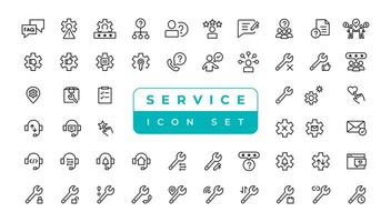 cliente Servicio icono colocar. conteniendo cliente satisfecho, asistencia, experiencia, comentario, operador y técnico apoyo íconos vector