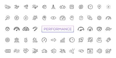Performance line icons. Editable stroke. Pixel perfect. vector