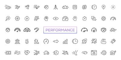 Performance line icons. Editable stroke. Pixel perfect. vector