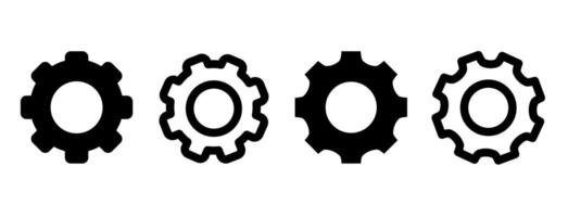 Setup and Settings Icons Set. Collection of simple linear web icons such Installation, Settings, Options, Download, Update, Gears and others and others. Editable vector stroke.