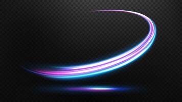 Abstract Multicolor Wavy Line of Light with A Background, Isolated and Easy to Edit, Vector Illustration