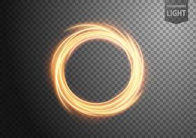 Abstract Gold Swirl Line of Light with A Background, Isolated and Easy to Edit, Vector Illustration