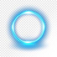 Abstract Blue Ring of Light on A Bright Background, Isolated and Easy to Edit, Vector Illustration