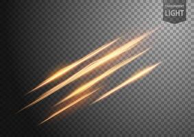 Abstract Gold Lines of Light with A Background, Isolated and Easy to Edit, Vector Illustration