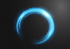 Abstract Blue Ring of Light with Blue Sparks, on A Background, Isolated and Easy to Edit, Vector Illustration