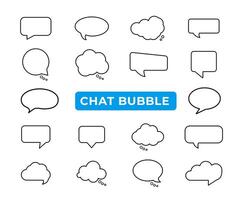 Speech Bubble set. Talk bubble. Cloud speech bubbles collection. Vector