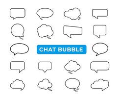 Speech Bubble set. Talk bubble. Cloud speech bubbles collection. Vector