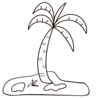 colored coconut tree png