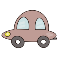 mini voiture avec mignonne Couleur png