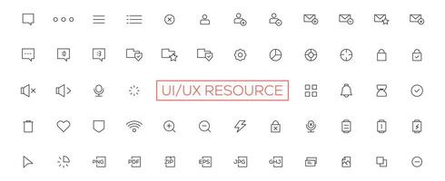 Minimalist and simple looking ui icons set for dark, light mode. Outline isolated user interface elements for night, day themes vector