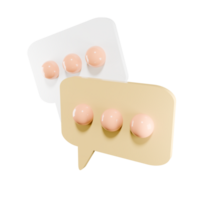 3D Chat Box Illustration png