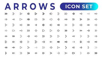 arrow icons set of thin line web icon set, simple outline icons collection, Pixel Perfect icons, Simple vector illustration.