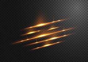 Abstract Gold Line of Light with Blue Sparks, on A Background, Isolated and Easy to Edit, Vector Illustration