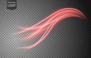 Abstract Red Wave of Light with A Background, Isolated and Easy to Edit, Vector Illustration