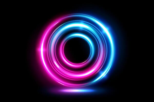 Rounded Pink Blue Light Shiny, Suitable For Product Advertising, Product Design and Other, Vector Illustration