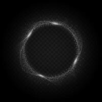 White Particles Liquid Dynamic Flow on Grid, Vector Illustration