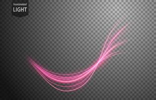 Abstract Pink Wave of Light with A Background, Isolated and Easy to Edit, Vector Illustration