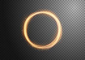 Abstract Gold Ring of Light with A Background, Isolated and Easy to Edit, Vector Illustration