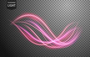 Abstract Pink Wave of Light with A Background, Isolated and Easy to Edit, Vector Illustration