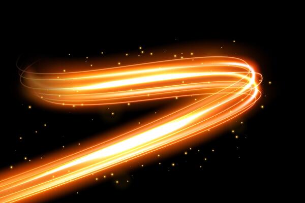 Gold Motion Blur Effect. Vector Illustration