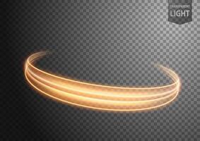 Abstract Gold Wavy Line of Light with A Background, Isolated and Easy to Edit, Vector Illustration