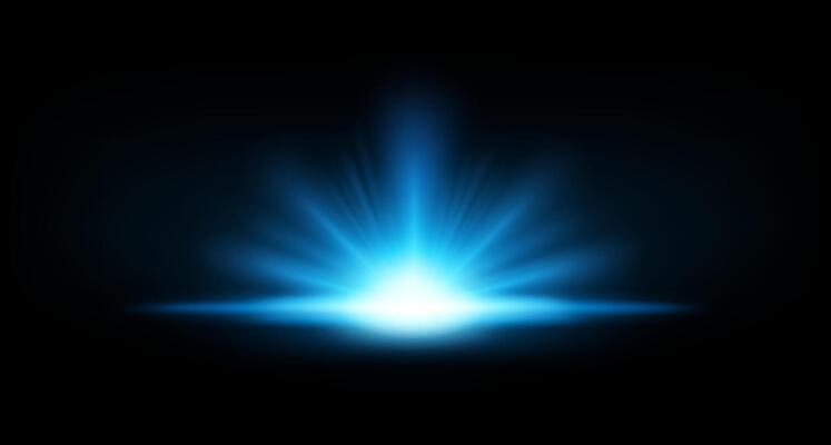 Blue Rays Rising on Dark Background. Suitable For Product Advertising, Product Design, and Other, Vector Illustration