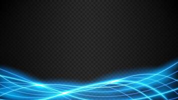 Abstract Blue Wavy Line of Light with A Background, Isolated and Easy to Edit, Vector Illustration