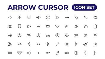 Arrow icon. Arrow vector collection. Arrow. Cursor.