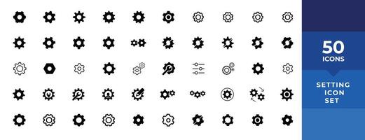 settings icon in different style vector illustration. two colored and black settings vector icons designed in filled, outline, line and stroke style can be used for web, mobile, ui