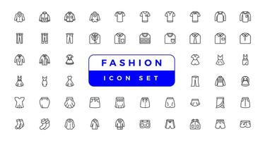 Clothes icon set on white background vector