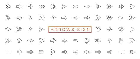 Set arrow icons. Collection different arrows sign. Set different cursor arrow direction symbols in flat style. Black arrows icons vector