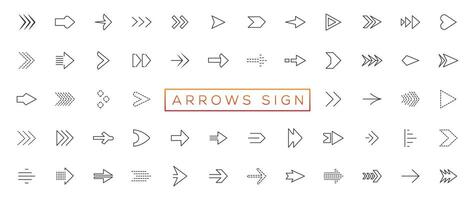 Set arrow icons. Collection different arrows sign. Set different cursor arrow direction symbols in flat style. Black arrows icons vector