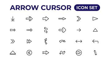 Arrow icon. Arrow vector collection. Arrow. Cursor.