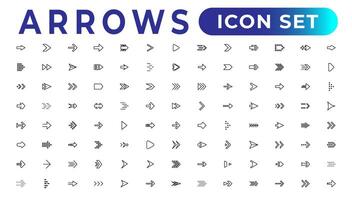 arrow icons set of thin line web icon set, simple outline icons collection, Pixel Perfect icons, Simple vector illustration.