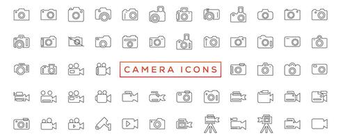 Photo and video icon set. Icons of photography, image, photo gallery, video camera and photo camera. Diaphragm icon. image, photo gallery Vector illustration