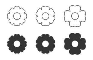 Flower Icon. Simple design. Vector illustration.