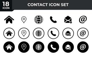 Web icon set. Business card contact information icon. Contact us icon set vector