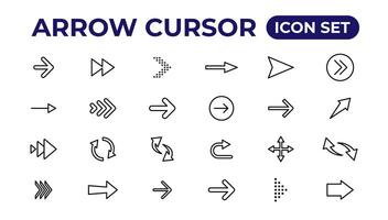 Arrow icon. Arrow vector collection. Arrow. Cursor.