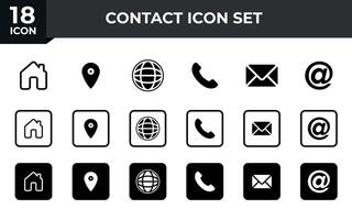 Web icon set. Business card contact information icon. Contact us icon set vector