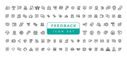 Customer service icon set. Containing customer satisfied, assistance, experience, feedback, operator and technical support icons. Line icon collection vector
