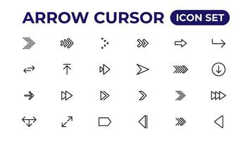 Arrow icon. Arrow vector collection. Arrow. Cursor.