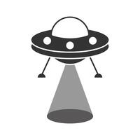 UFO flying saucer icon isolated on white background. Alien flying machine icon. Vector illustration.
