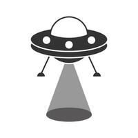 UFO flying saucer icon isolated on white background. Alien flying machine icon. Vector illustration.