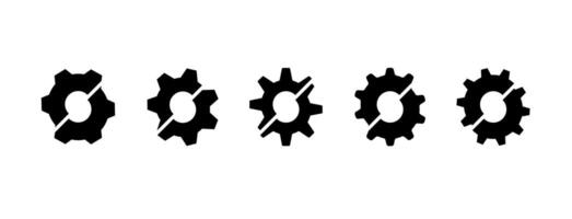 Setup and Settings Icons Set. Collection of simple linear web icons such Installation, Settings, Options, Download, Update, Gears and others and others. Editable vector stroke.