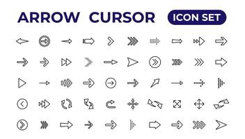 Arrow icon. Arrow vector collection. Arrow. Cursor.