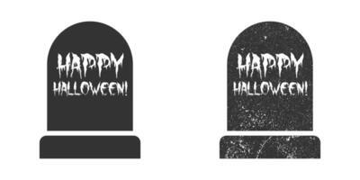 Tombstone icon. Grave icon. Happy halloween Flat vector illustration.