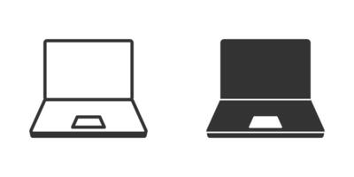 Laptop icon. Simple design. Vector illustration.